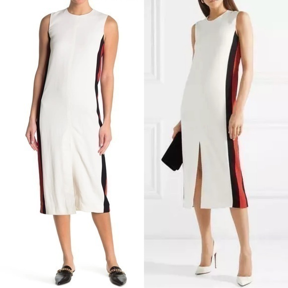 BURBERRY Collectors Runway White Stripe Midi Dress - Picture 3 of 16
